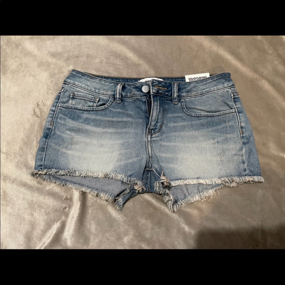 PINK Victoria Secrets Denim Shorts Cut Off